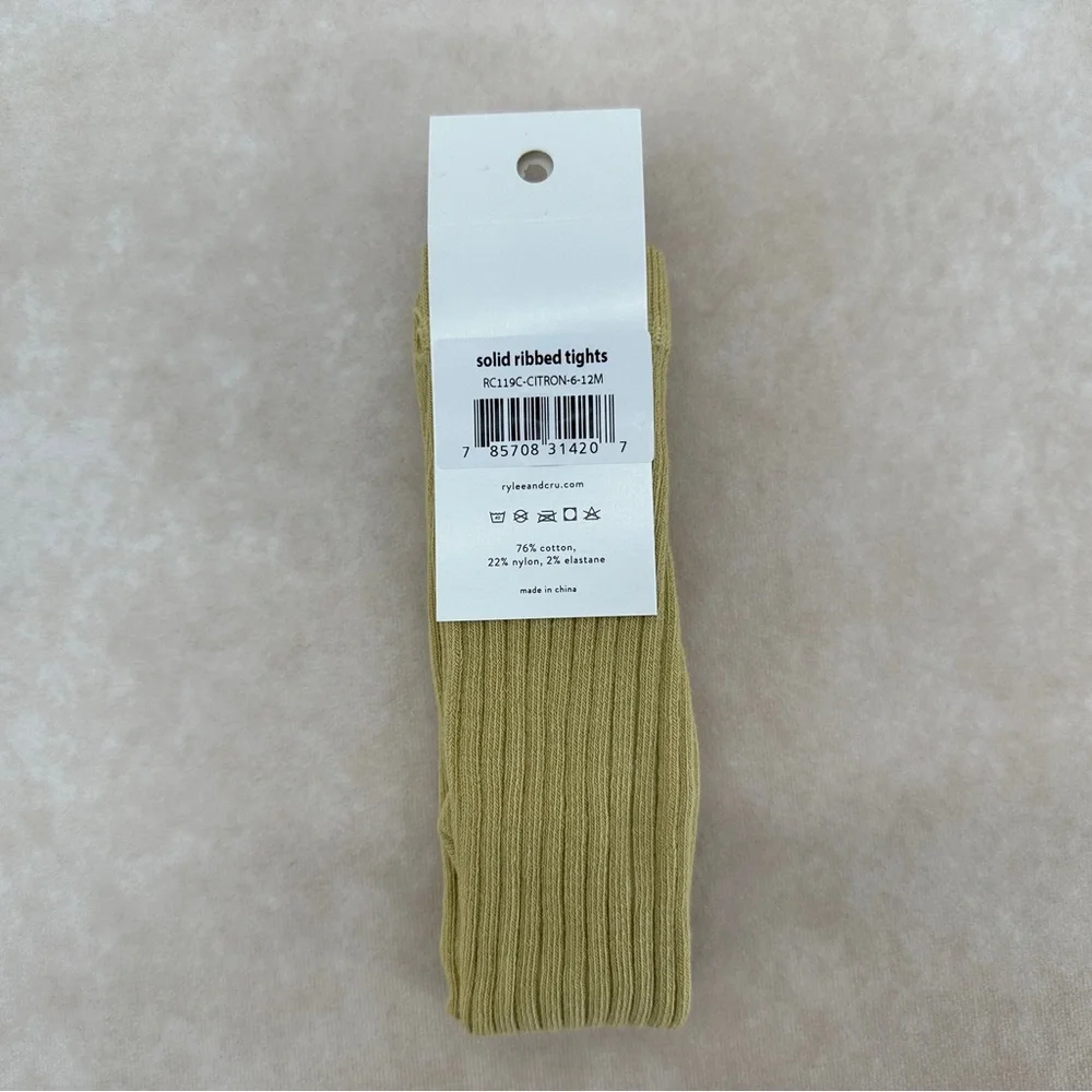 New Rylee + Cru Baby Tights || Citron